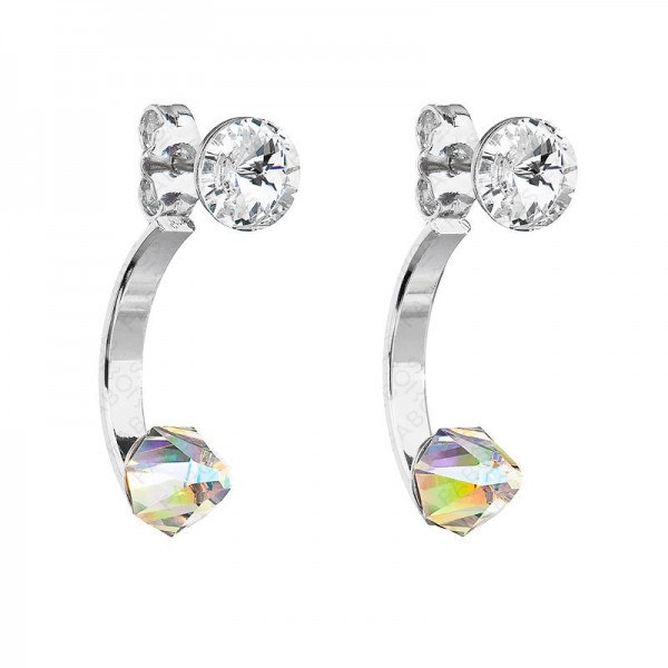 Boucles d'oreilles rondes Spike Crystal AB SWAROVSKI