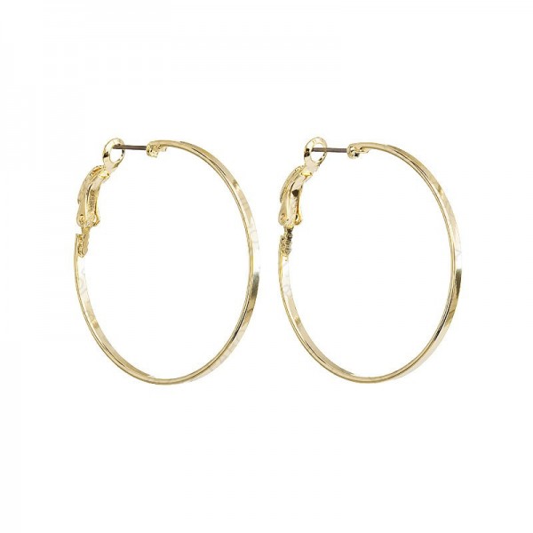 Boucles d'oreilles Cercles 4cm Plaque Or