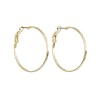 Boucles d'oreilles Cercles 4cm Plaque Or