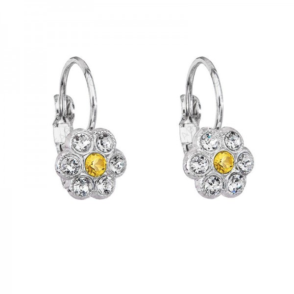 Boucles d'oreilles Fleur 2 Topaze SWAROVSKI