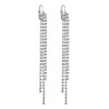 Boucles d'oreilles Strass pompons Cristal