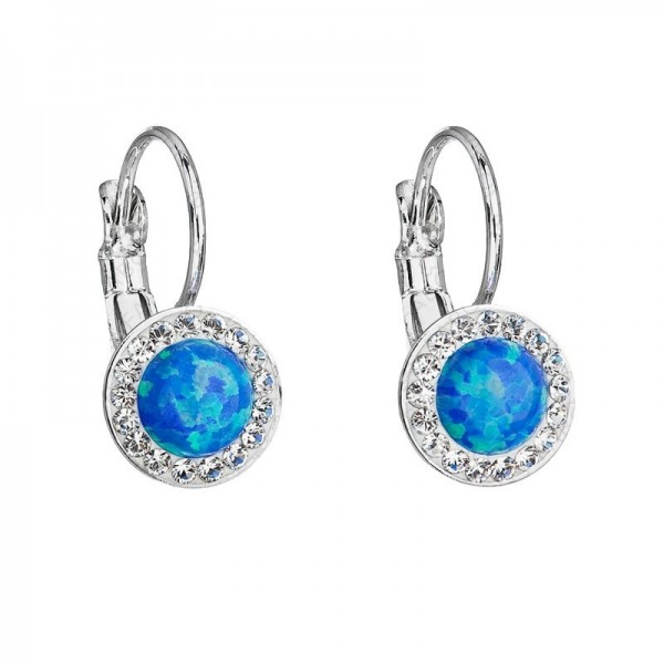 Boucles d'oreilles Rabat opale bleu