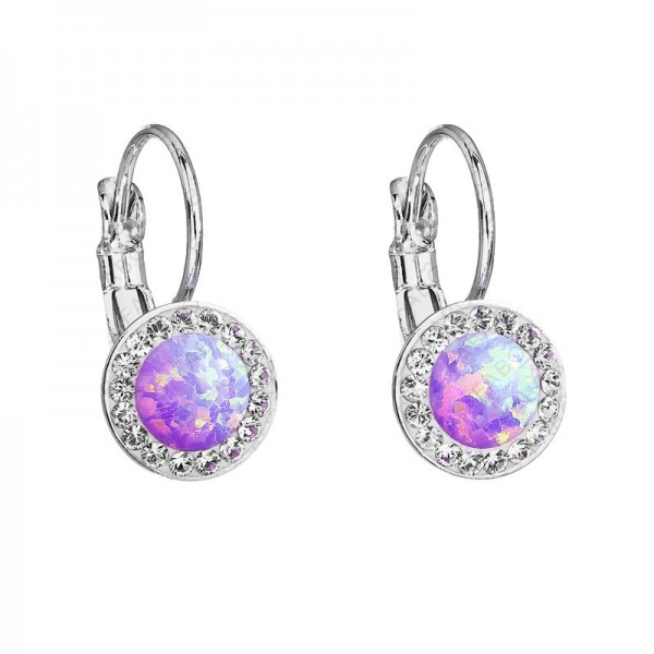 Boucles d'oreilles opale violette Rabat