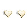 Boucles d'oreilles coeur plat Placage Or