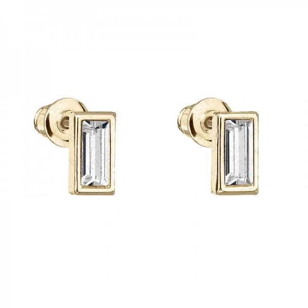 Boucles d'oreilles Chest Plaque Or Cristal SWAROVSKI