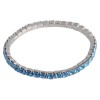 Bracelet extensible avec chatons SWAROVSKI aigue-marine