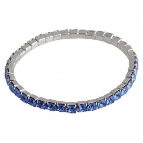Bracelet extensible avec chatons SWAROVSKI Saphir