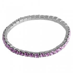 Bracelet extensible avec chatons en Cristaux SWAROVSKI Violet