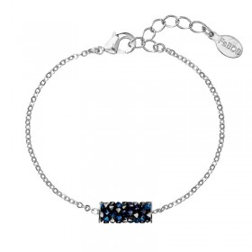 Bracelet Rocks Tube Bleu Bermudes Cristaux SWAROVSKI