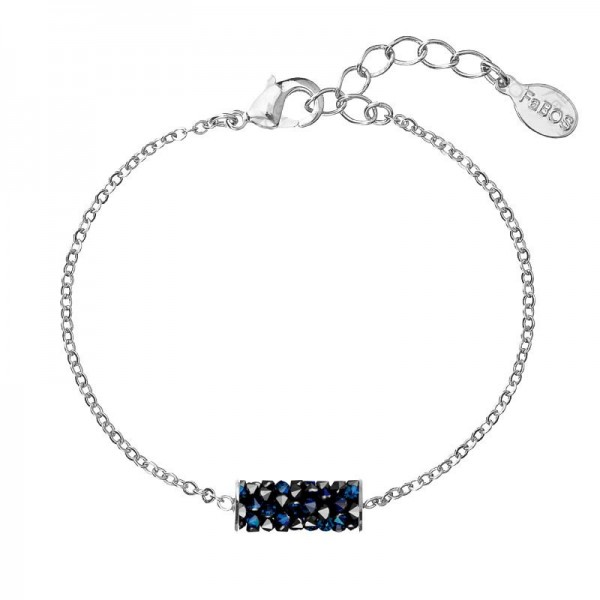 Bracelet Rocks Tube Bleu Bermudes Cristaux SWAROVSKI
