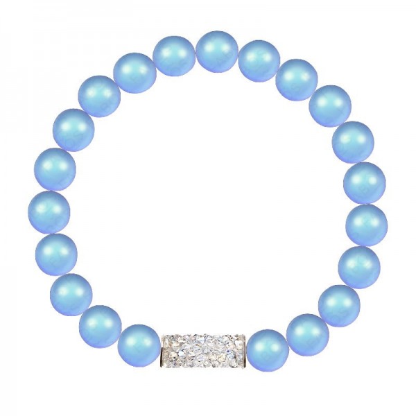 Bracelet extensible avec perles SWAROVSKI Light Blue