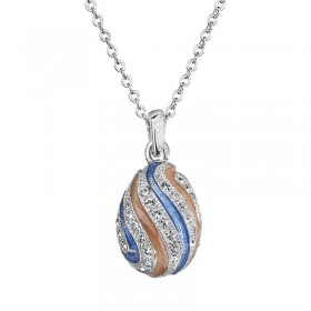 Collier OEuf Rayures Cristal SWAROVSKI